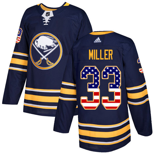 Adidas Sabres #33 Colin Miller Navy Blue Home Authentic USA Flag Stitched Youth NHL Jersey